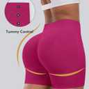 CHRLEISURE Workout Gym Biker Shorts, High Waisted Butt Lifting Scrunch Butt Sports Seamless Shorts Sets 4 Piece (M)
