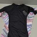 Women's Standard Black Side Print Rashguard, Size S