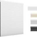 UNISHADES Blackout Cordless Cellular Shades, Honeycomb Blinds for Indoor Windows, for Window Size 36" W 48" H White