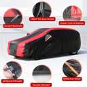 6-Layer Car Cover Waterproof All Weather for Automobiles,Universal Fit for SUV,Outdoor Full Cover Rain Sun UV Protection with Zipper Cotton,Fit SUV Jeep-Length (184" to 190")