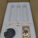 PHOSPHOR Gold Hurricane Candle Holder 6-Piece Tall Glass Candle Holder with Gold Metal Frame for Table Centerpieces, Weddings, Christmas, Parties, Home Decor