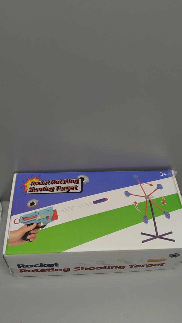Rocket Shooting Games Toys with Rotating Target 2 Toy Guns 20 Foam Darts Kids Outdoor Toys for Boys Age 5 6 7 8 9 10+ Year Old Carnival Games Compatible with Nerf Guns