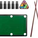 Mini Pool Table Set Portable Small Tabletop Billiards Game with 2 Sticks, 16 Balls and Triangle for Travel Party