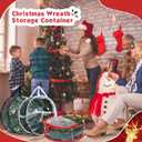 Zhengmy 6 Pcs Clear Christmas Wreath Storage Bag Wreath Storage Container With fixing strap Wreath Storage Box with Handles for Storing Garland Holiday Wreath Wrapping(24 Inches)
