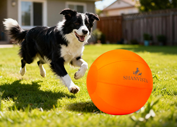 Orange Dog Toy Ball