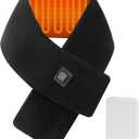 Heated Neck Wrap with 5000 mAh Power Bank, Cordless Heating Pad w1ith Adjustable 3 Heat Settings, Soft Neck Warmer for Pain Relief, Muscle Relaxation, Father's Day Gifts (Dark)