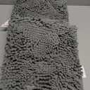 OLANLY Bathroom Rugs Sets 2 Piece, Soft Absorbent Chenille Bath Mats and U-Shaped Contour Toilet Mat Area Rug Set, Machine Washable Bath Carpet, Home Decor Accessories(30"x20"+24"x20", Grey)