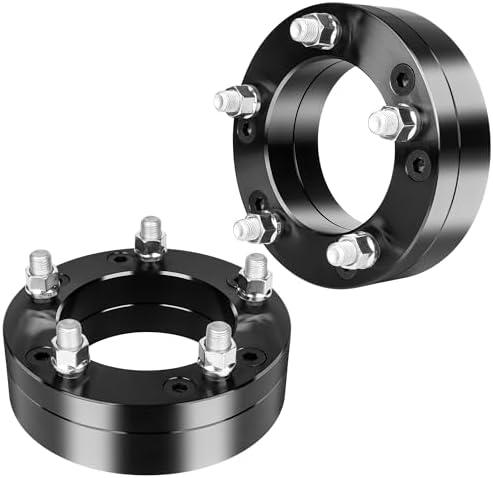 YIZBAP 2PCS 6x5.5 to 5x5.5 LugCentric Wheel Adapters for GMC Sierra Chevy Silverado 1500 Ram 1500, 2 inch 6x139.7mm to 5x139.7mm Wheel Adapter 108mm Hub bore with M14x1.5 Studs