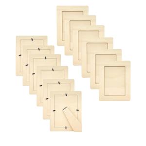 Pack of 12 Wooden Picture Frames Unfinished Wood Photos Frames 5x7 for Crafts