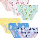 100% Cotton Girls Underwear Tagless Comfort Toddler Panties (6-Pack) (18-24 Months, Blue-flamingo/Sheep-a23)
