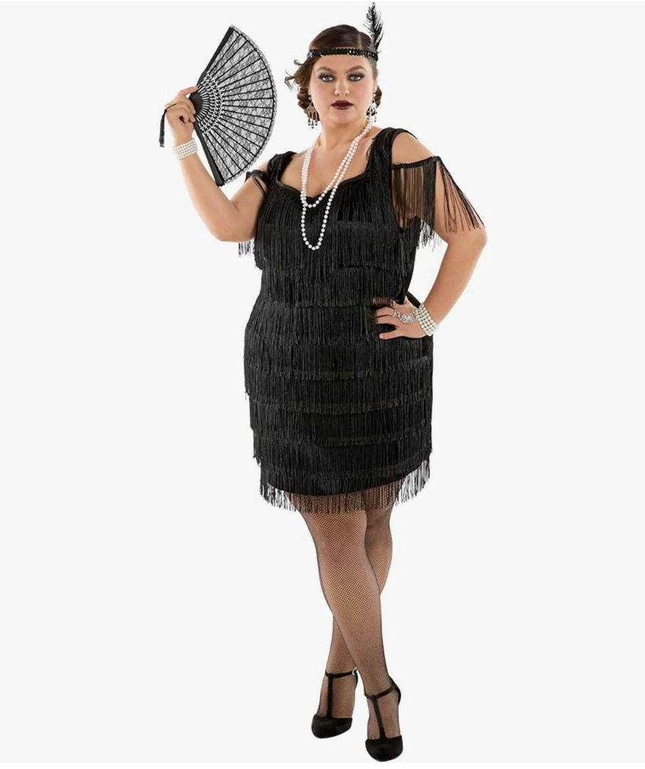 Morph Plus Size Flapper Dresses 1920s Great Gatsby Costumes For Women - Vintage Style Party Dresses XL