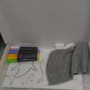 16-Inch Rechargeable Doodle Glow LED Note Board, 7-Color Light Modes, Neon Art Dry Erase Light Up Drawing Pad with Built-in Stand, Sketching Gift Toy for Kids/Girls/Teens, 5 Markers & Tracing Book (White)