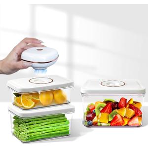 Food Vacuum Sealer Set, Vacuum sealer for food, handheld vacuum sealer(small vacuum sealer+ 3 vacuum containers)
