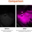 3 x Ziciner 2 PCS Car Led Lights Interior, Super Bright Car Wireless Bulb, USB Rechargeable Auto Led Festoon Bulb, Universal Vehicle Accessories for Cars, Trucks, SUVs, Vans (Colorful, 4 PCS)