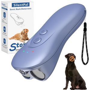 SILENTPAL Dog Bark Deterrent Device,Anti-Barking Device,Up to 15Ft Long Range & Rechargeable Bark Control,Stop Barking Dog Devices,Safe for Dogs Training,Indoor & Outdoor(Black)