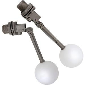 2 Pieces 1 Inch Water Float Valve with Adjustable Arm Automatic Fill Float Ball Valve for Livestock Water Tank Fountains