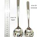 Soup Spoons 6-Pack 18/10 Stainless Steel Big, Large and Heavy Duty Round Spoons Elegance Series 7.7 Inch Long 2.2 Ounces Weight by IRONX (biggest soup spoons)