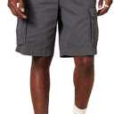 Amazon Essentials Men's 10" Classic-Fit Cargo Shorts, Soft Cotton Twill (46, Charcoal)