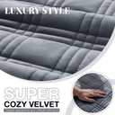 TAOCOCO 100% Waterproof Recliner Chair Cover, Recliner Covers for Recliner Chair with Pocket, Non Slip Reclining Chair Cover Furniture Protector for Kids, Pets(23.6'', Dark Grey-Velvet)