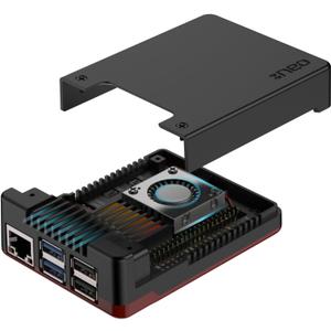 Argon NEO 5 Case for Raspberry Pi 5 (BRED) | Aluminum case with Built-in Fan