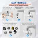 4 Modes Multifunctional Kitchen & Bathroom Water Filter for Sink Faucet with 2pcs Replacement Filters - 99.9% Chlorine Removal - Skin Hydration in 2 Weeks-Compatible with Most of Faucet