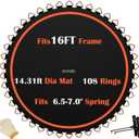 Trampoline Mat Replacement-Fits 16FT Frame with 108 Rings Fits 6.5-7.0" Springs-Mat Diameter 14.3ft (172inch), Not Include Spring and Frame