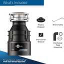 InSinkErator Badger 5 Garbage Disposal, Standard Series 1/2 HP Continuous Feed Food Waste Disposer, Black, Set of 1