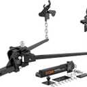 CURT 17322 Short Trunnion Bar Weight Distribution Hitch with Sway Control, Up to 10,000 lbs., 2-Inch Shank, 2-5/16-Inch Ball
