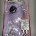 LitBear Heated Eye Mask, Silk Cordless Warm Eye Compress for Dry Eyes, Light Blocking Heat Eye Mask for Women Men, Soft Eye Heating Pad for Dry Eyes, Travel, Rechargeable, Washable Cover (Purple)