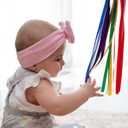 High Contrast Baby Flash Cards, Sensory Visual Stimulation for Newborns 0 12 Months, Black and White to Color, Tummy Time Learning with Bonus Ribbon Toy (30 Large Double Sided, 60 Images)