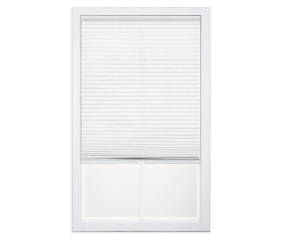 Cordless, Light Filtering Cellular Shade, 18"W x 36"H, White