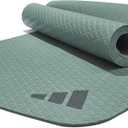 adidas Yoga Mat - Eco Friendly - Non Slip, Durable Textured Surface (4 mm, Legend Ivy)