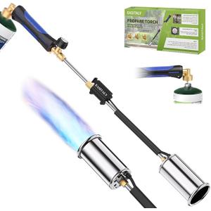 Propane Weed Torch Burner, 30" Blow Torch with Self Ignition & Rubber Grip, Garden Weed Burner & Charcoal Starter for BBQ, Driveway, Snow Melting (Fuel Not Included)