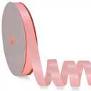 2 x Light Pink Satin Ribbon Double Faced Satin 1/2 inch x 55 Yards Polyester Ribbon for Gift Wrapping Crafts Wedding Decoration Bows Ornaments Party Bouquet Floral Arrangement