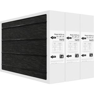 X6672 MERV 16 Filter 16x25x5 Compatible with Lennox X6672 Merv 16 Home Furnace Filter for HVAC System, Number HCF16-16, (Actual Size: 15.75 x 24.75 x 4.37 In), 3 Pack