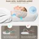 Osteo Cervical Pillow for Neck Pain Relief, Hollow Design Odorless Memory Foam Pillows with Cooling Case, Adjustable Orthopedic Bed Pillow for Sleeping, Support for Side Back Sleepers