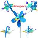 Garden Pinwheels Whirligigs Wind Spinner Windmill Yard Decor Lawn Decorations Hummingbird Decorative Garden Stakes Outdoor Whirlygig Windmills Gardening Art Whimsical Gifts