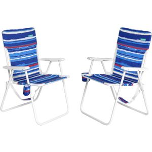 SUNNYFEEL Tall Folding Lawn Beach Chair Lightweight, Portable Sand Chair for Adults Heavy Duty 300 LBS with Cup Holders, Foldable Camping Lawn Chairs for Camp/Outdoor/Travel/Picnic/Concert/Sports, 22.05 x 22.05 x 33.85 inches