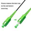 (2m - 2Pack) SC/APC to SC/APC Fiber Optic Internet Cable, Armored Single Mode Patch Cable, Fiber Optic Jumper Optical Patch Cord - SIMPLEX - 9/125um - OS1/OS2 Compatible, LSZH Black