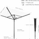 Enayplon 4-Arm Umbrella Clothes Drying Rack, 164 FT Rotary Outdoor Clothesline, Height Adjustable Foldable Laundry Dryer with Ground Spike & Waterproof Protective Cover for Backyard Patio Garden