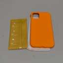 Miracase Designed for iPhone 11 Phone Case, with Screen Protector, Liquid Silicone Gel Rubber Full Body Drop Protection Shockproof Cover Phone Case for iPhone 11 6.1 inch, Orange