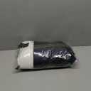 TOPDesign Puffer Tote Bag for Women, Lightweight Puffy Handbag with Compartments, Quilted Shoulder Bag for Work, Travel, Gym (Medium, Black/White)