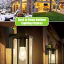 Dusk to Dawn Outdoor Lighting,Outdoor Wall Light Fixtures Waterproof,Exterior Front Porch Lights with Toughened Glass Shade,Modern Matte Black Wall Sconce for Patio Porch Garden (1 Pack)