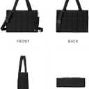 WESTBRONCO Puffer Crossbody Bags for Women Quilted Tote Bag Puffy Weekender Overnight Bag Nylon Shoulder Handbag