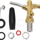 Tissting G5/8 Thread Beer Faucet Brass Stainless Steel Draft Beer Tap with Handle,7 Accessories,for Dispense Beer Beverages,for Home Bar Restaurants(Gold) (#3)