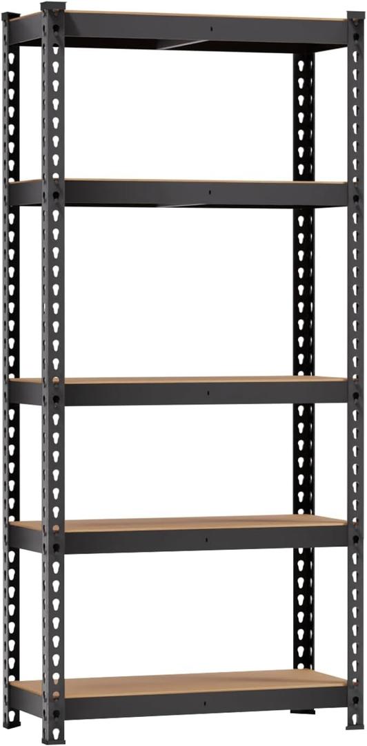 BestOffice 5 Tier Storage Shelves Adjustable Garage Shelves 15.7" D x 35.4" W x 72" H Heavy Duty Garage Shelving with Premium Materials MDF Boards for Kitchen Basement Warehouse Pantry, 36"w X 16"d X 72"h