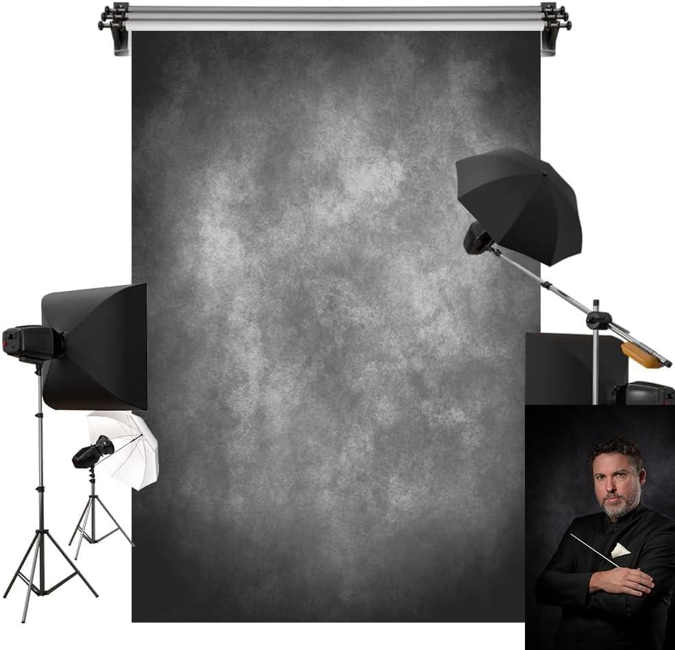 Kate 5x7ft Gray Texture Backdrop Gray Purple Abstract Portrait Headshot Backgrounds for Photoshoot, Photo Video Studio Prop (Grey)