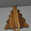 16.5" Wooden Christmas Tree Charcuterie Boards Acacia Wood Cutting Board with Handle Christmas Kitchen Decor Gifts Xmas Serving Cheese Board Festive Decorative Food Tray Holiday Xmas Tree Platters