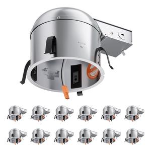 12 Pack 6 Inch Remodel Recessed Housing,Recessed Lighting Housing,IC Rated & Air Tight, TP24 Connector, ETL Listed