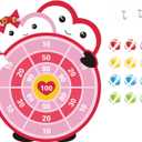 Ansoufien Valentine's Day Dartboard Game for Kids  Cute Heart-Themed Target Game with 12 Sticky Balls  Indoor Party Game for Girls & Boys, Classroom and Family Fun